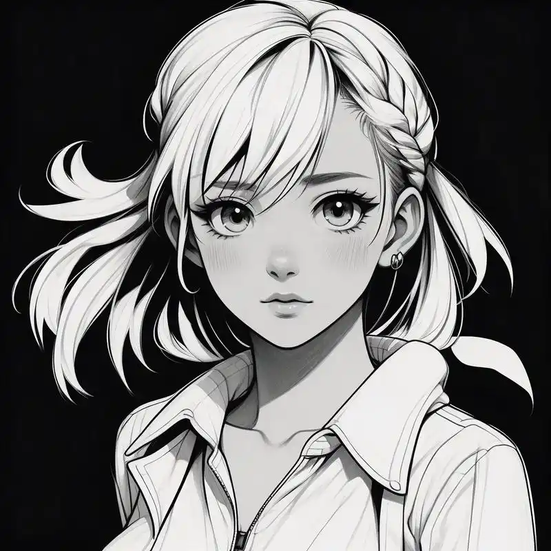 黑白素描头像96高冷气质氛围感99