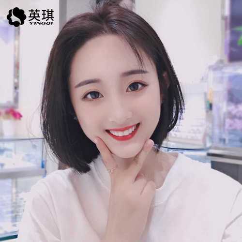 正品轻薄蕾丝假发女短发波波头造型圆脸中分刘海网红中长发真发全