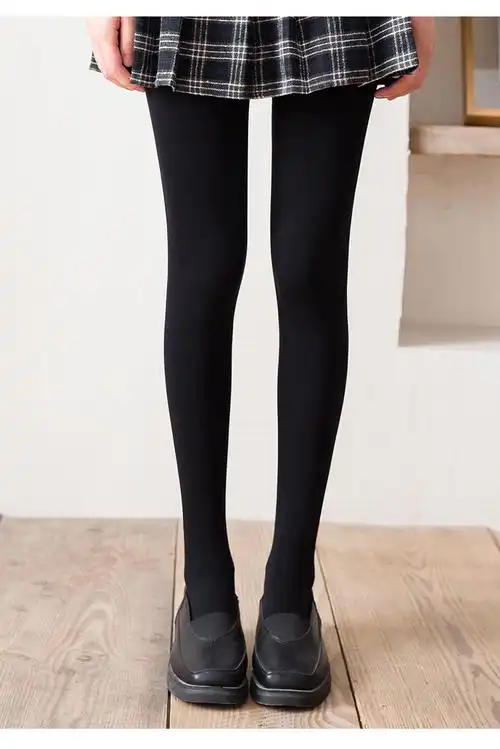 新品压力瘦腿连裤袜女春秋款黑色丝袜冬光腿裸感神器打底裤袜 黑色 ts
