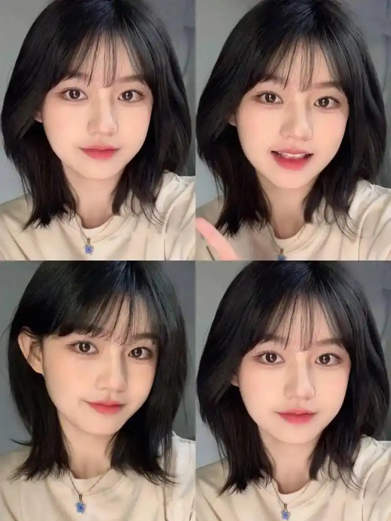 适合圆脸方脸女生少女感发型巨修容减龄