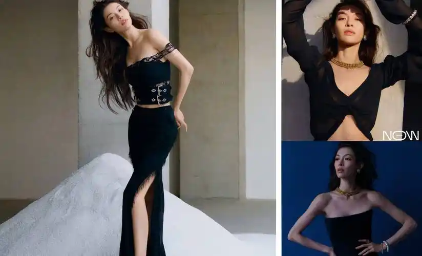 "冯女郎"钟楚曦登上《嘉人now》封面,穿黑色抹胸各种款式,好性感_时尚
