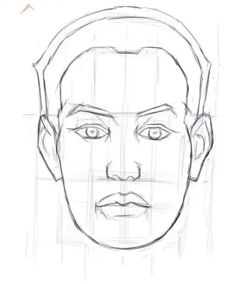 面部三庭五眼简笔画