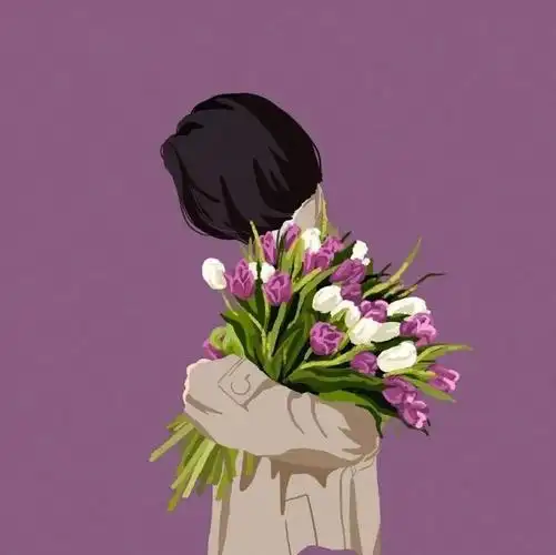 情侣头像一男一女捧花 抱花cp情头一左一右【婚礼纪】