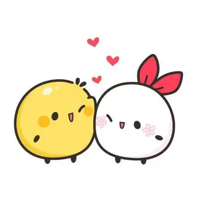 简约呆萌的卡通情侣头像小浪漫