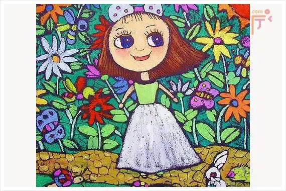 儿童画美丽的花园简笔画简单又美丽的儿童画图片