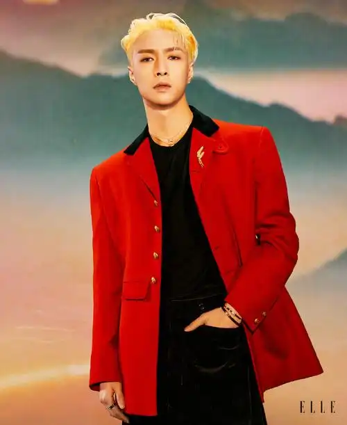 张艺兴新加坡版elle十二月刊##张艺兴elle金发摩登大片