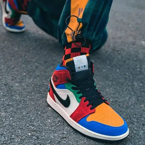 男士板鞋/休闲鞋】nike/耐克 air jordan 1 mid aj1 吴亦凡同款 男款