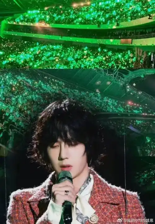 王一博跨年舞台##王一博全场绿海##王一博##王一博绿海