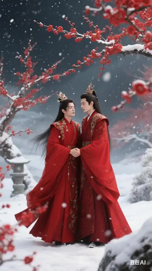 🥐🦴🏎️🌹🍾🥕#博君一肖#红衣似火映雪寒,双杰并肩意