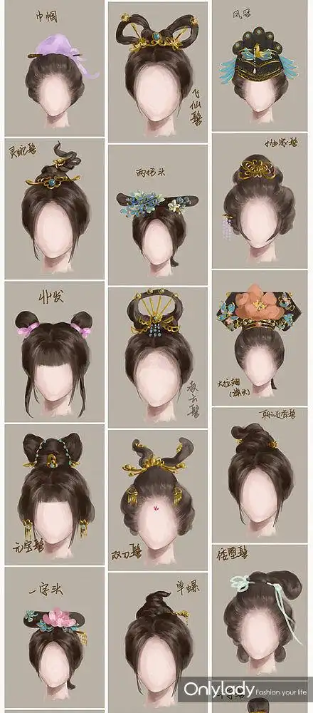 古风汉服发型的特色在于发型与冠戴,既能增加女子仪容之俊美 ,又能