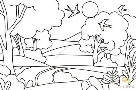 简笔画春天简笔画春天来了幼儿园