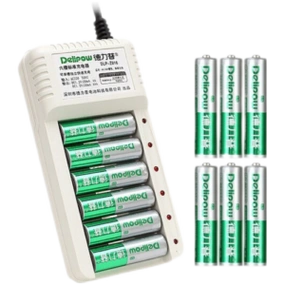 德力普delipow充电电池5号7号电池配充电器套装适用玩具遥控器鼠标