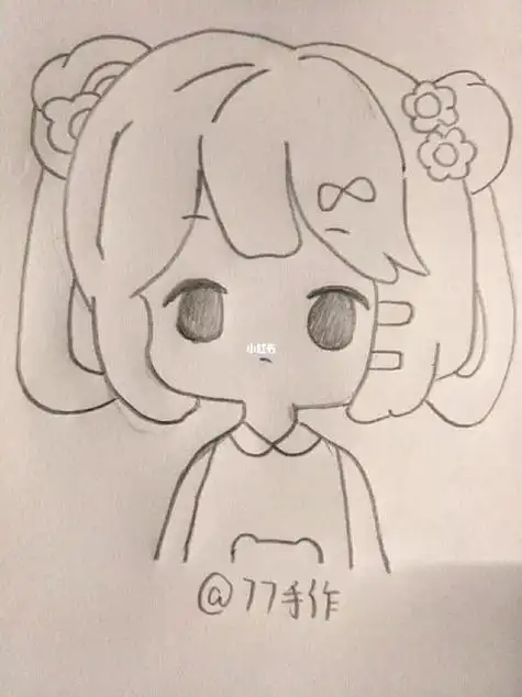 新手可学简笔画|可爱少女绘画小女孩人物没有头发的小女孩简笔画0045