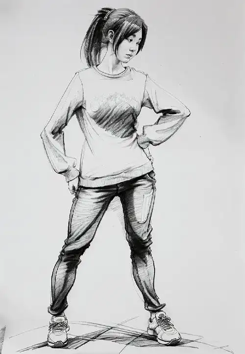 高考绘画精粹教师速写人物范画