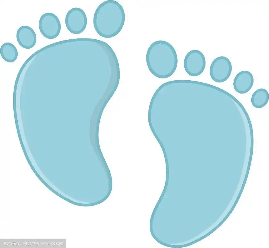 足迹图标卡通