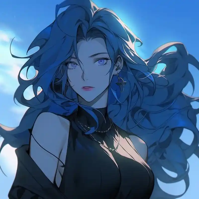 蓝色系女头,此刻就让空气停格 一定要快乐#动漫少女 #动漫女 - 抖音