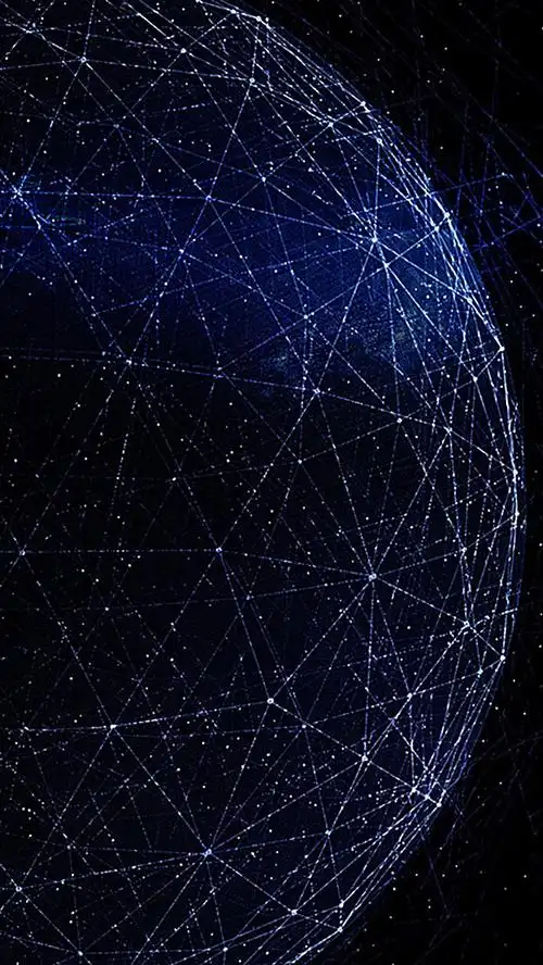 > 深蓝色科技感星球背景图