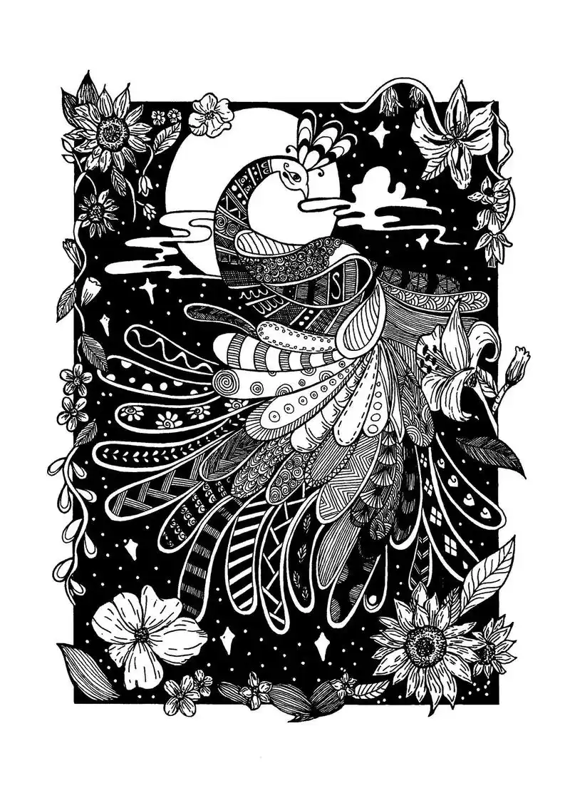 黑白线描高清66张图.#创意美术 #线描 #儿童画#少儿美术 - 抖音