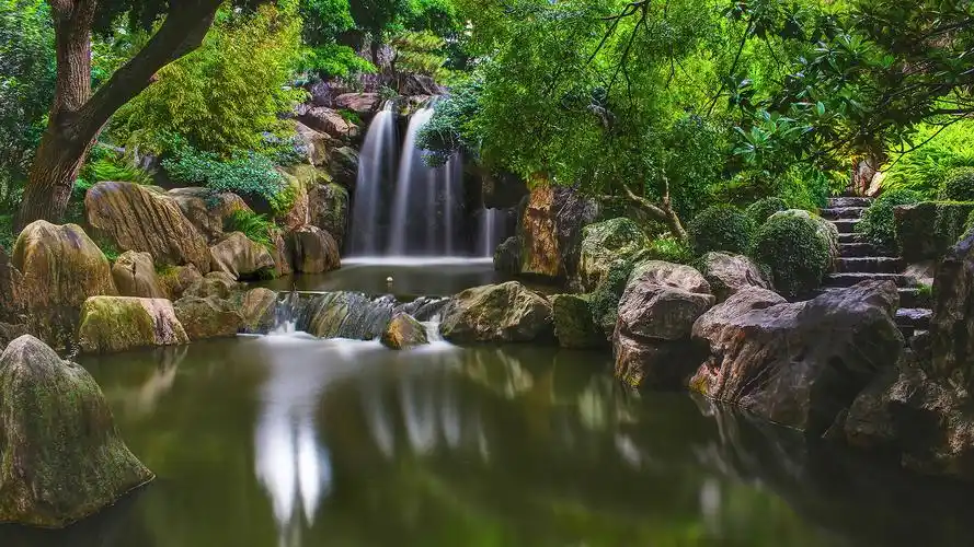 壮丽的瀑布风景摄影图片高清宽屏壁纸