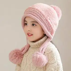 秋冬季儿童帽子女孩冬天宝宝护耳防风保暖帽可爱小学生针织帽百搭