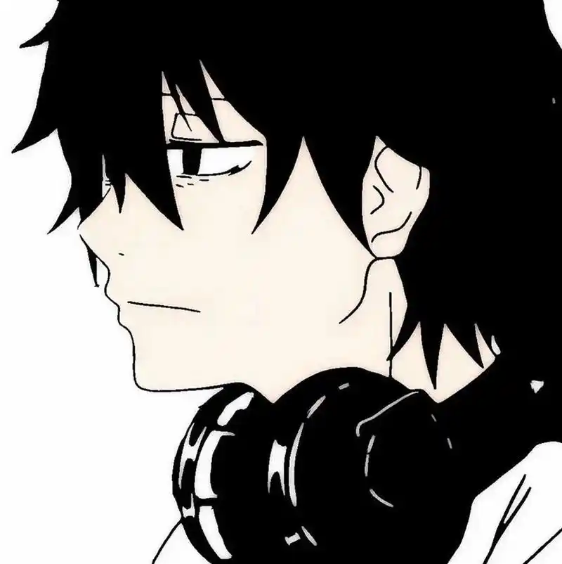 动漫男头︱ins高级感日系超帅气的黑白动漫男    图源网络