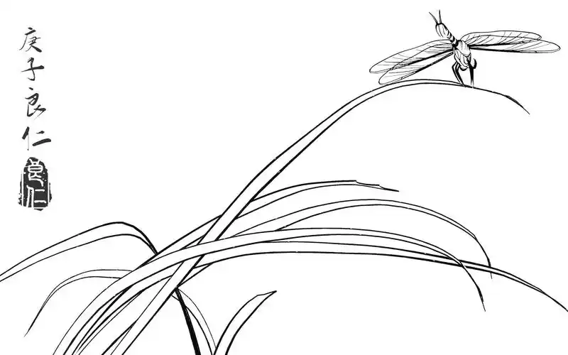 blender黑科技3d白描创作蜻蜓