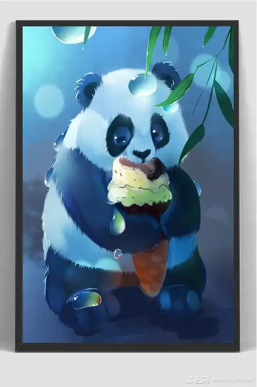 唯美卡通梦幻森林动物插画