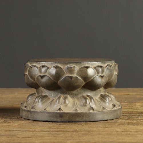 雕莲花底座石墩图片