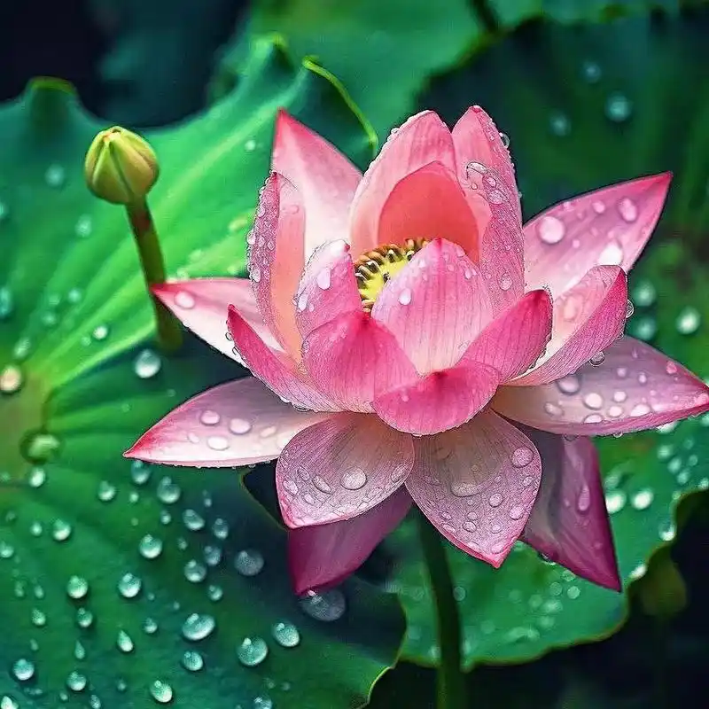 雨后的荷花97别有一番韵味909090 水珠滚滚97晶莹剔透90