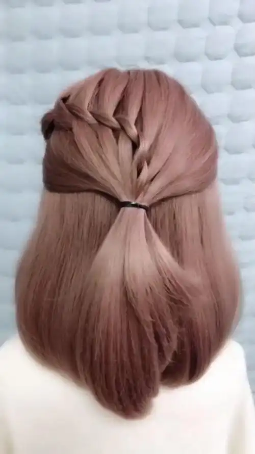 简约时尚的韩式编发,为你气质加分的发型,手残党也能轻松学会!