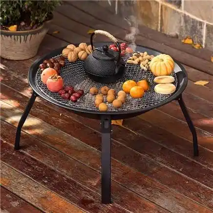 bswolf 北山狼 折叠围炉煮茶烤火套装 中号20cm炉 烤网 木底座