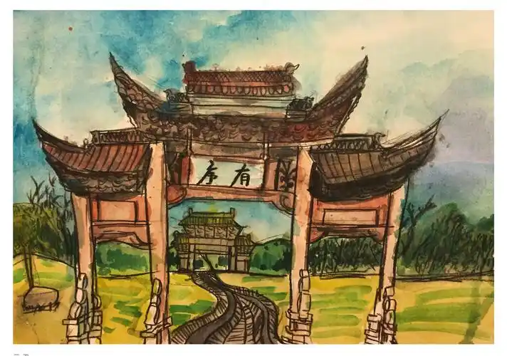 随孩子的水彩画游浦江"江南第一家"