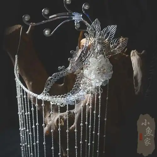 古风面具女半脸汉服面具古风中国风半脸道具面帘配饰品仙气遮面