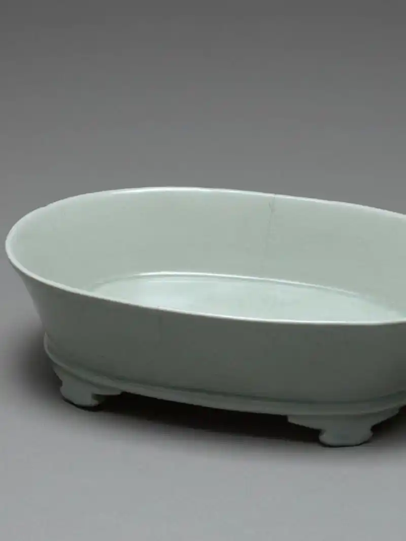 16615-26615  北宋丨汝窑青瓷无纹水仙盆 高6