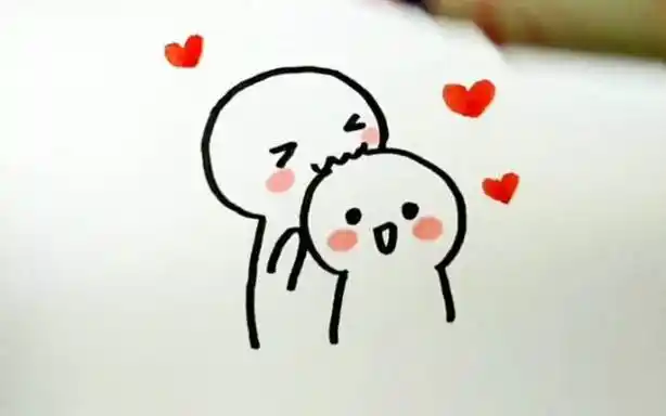 卡通情侣的简单画法卡通风格小人情侣简笔画情侣简笔画手绘头像q版