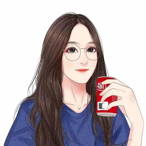 求一些戴眼镜的温柔女生手绘头像