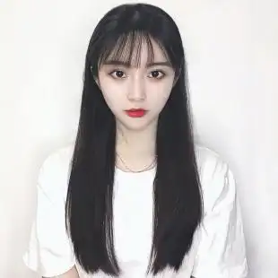 假发女长发网红空气刘海黑长直发逼真自然全头套中长发新式假发套