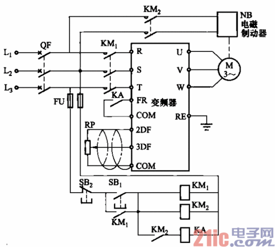 电磁制动电动机变频调速电路