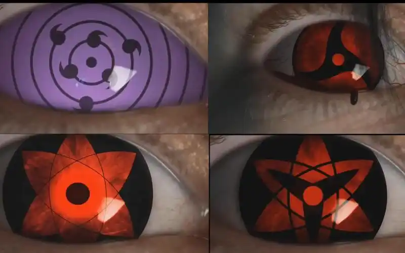 顶稿火影忍者中四个最喜欢的眼睛真人版自己加了音效