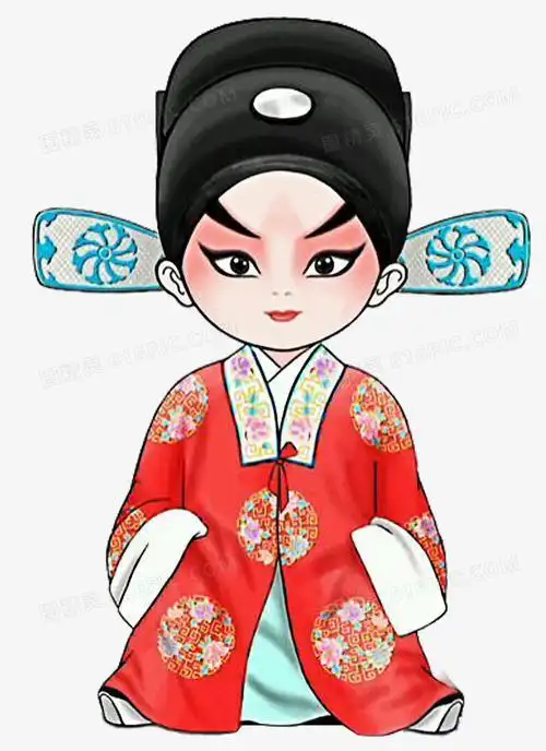 小生戏曲人物戏曲人物小生儿童画戏曲人物简笔画 小生小学生戏曲人物