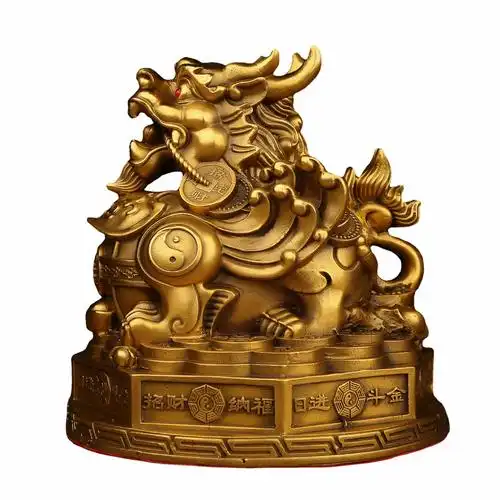 纯铜貔貅风水摆件大号铜皮休招财聚财家居店铺开业礼品