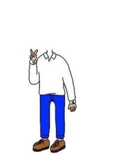 韩国大头贴无头换头搞怪身体照片装饰表情包 png透明免抠图片素材