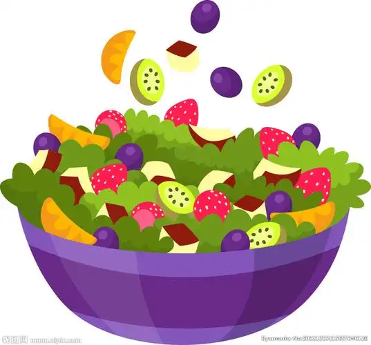 简约沙拉卡通图案