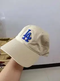 mlb帽子 全新未拆封 mlb卡其色蓝标la棒球帽大标鸭舌帽_阿里巴巴找货