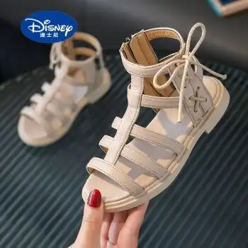 女童罗马凉鞋夏季新款韩版时尚中大童儿童高帮小女孩公主童鞋白色26