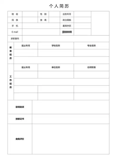 这个简历模板太赞了!快来试试吧!