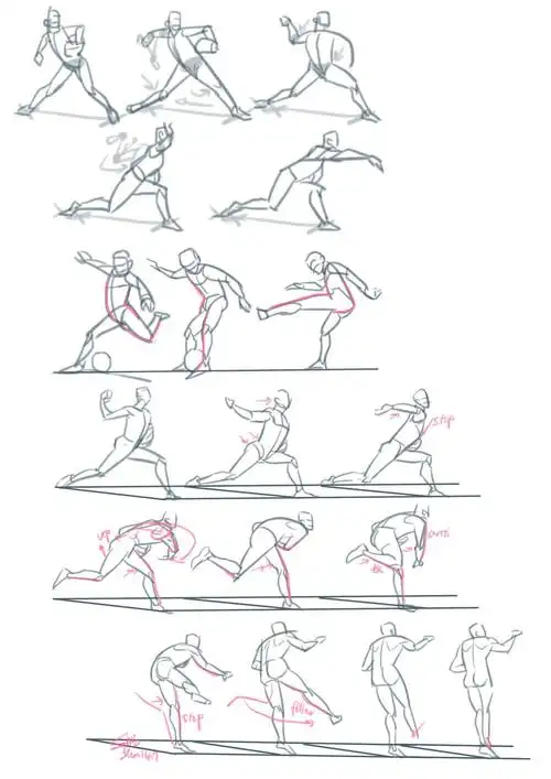 第五和六日.今天研究了一下如果要画连续动作的话大概的运动原理?