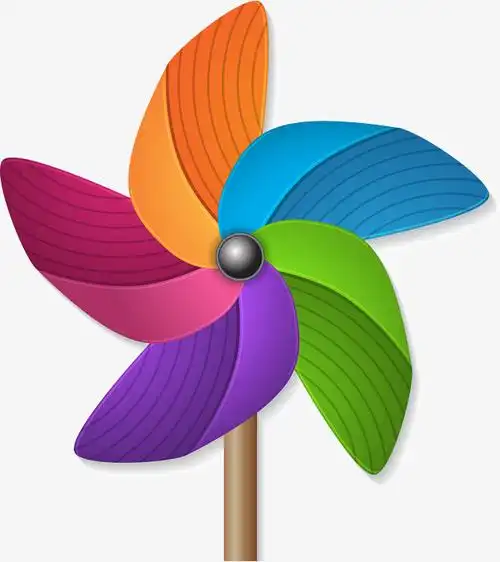 七巧板旋转风车彩色拼图矢量高清图【免抠元素png】-90设计网