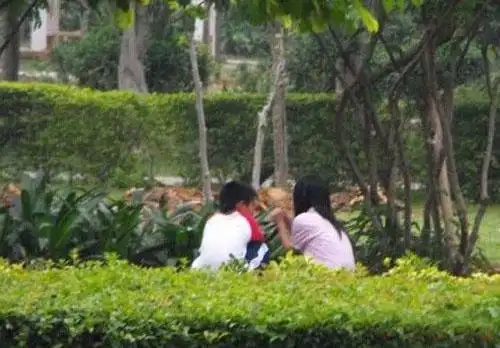 10岁小学生公园亲热