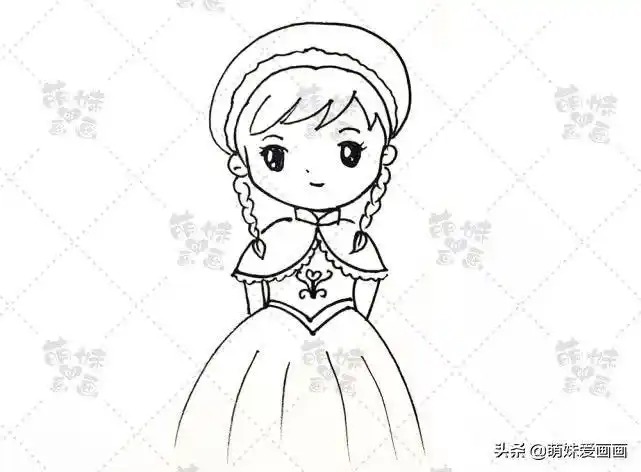 公主画怎么画1一9岁儿童简笔画